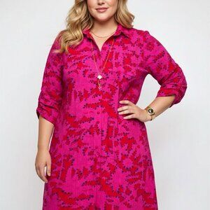 NIC+ZOE Clashy Petal Ruffled Up Dress